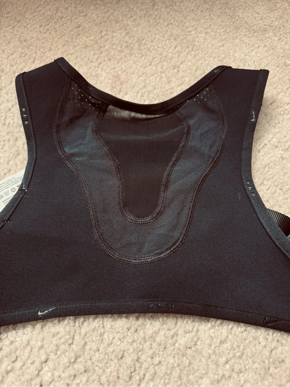 Nike Black Running Vest with Reflective Zip Pocket
